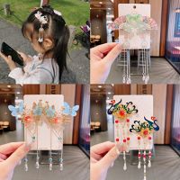 Antique Pendant Tassel Hairpin Hanfu Headwear Duckbill Clip Childrens Hairpin Step Rocking Girls Hair Accessories