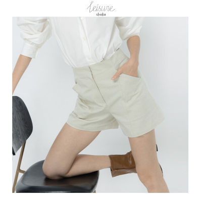 [EXCLUSIVE] Shaka - Cotton Twill Wide-Leg Shorts กางเกงขาสั้นผ้าคอตตอน ทรงขากว้าง มีกระเป๋าล้วงทั้ง 2 ข้าง PN-A210826