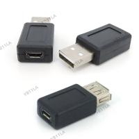 Black USB 2.0 Type A male Female to Micro USB B Female Adapter Plug Converter to Micro USB Connector plug q1 YB11