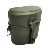 CAM หม้อสนาม  อะลูมิเนียม Aluminium US Military Outdoor Camping Cooking Pot หม้อแคมป์ปิ้ง