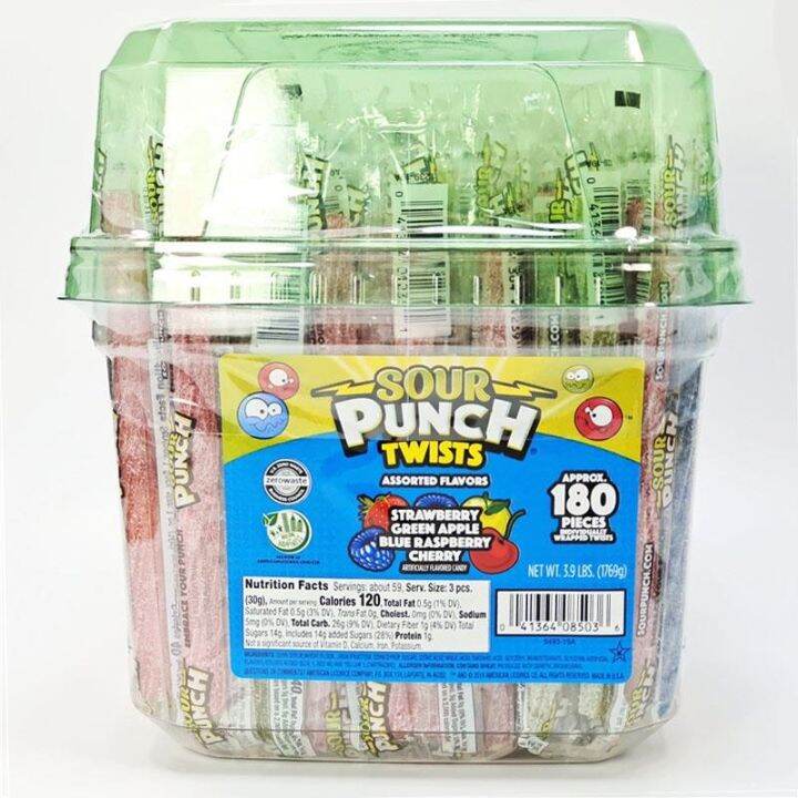Sour Fun Twisted Super Sugar Straw Candy Assorted Fruity Powder Douyin