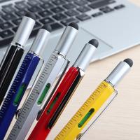 Full Metal Multifunction Pen Tool Ballpoint Pen Screwdriver Ruler Spirit Level With a Top Scale Multifunction Pens For School Pens