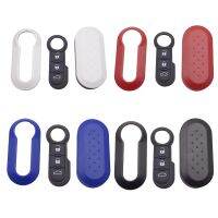 3 Buttons Remote Modified Flip Silica Car Key Shell For Fiat 500 Panda Punto Bravo Cover Uncut Blade Key Cover Case