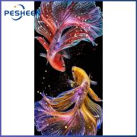 5D DIY Diamond Painting Colorful Fish Full Round Drill Embroidery Home Art