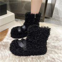 Winter Boots Womens Snow Boots Mid Calf Velvet Fur Warm Insulation Cotton Pad Snow Boots Womens Botas Mujer 2023 Women Shoes