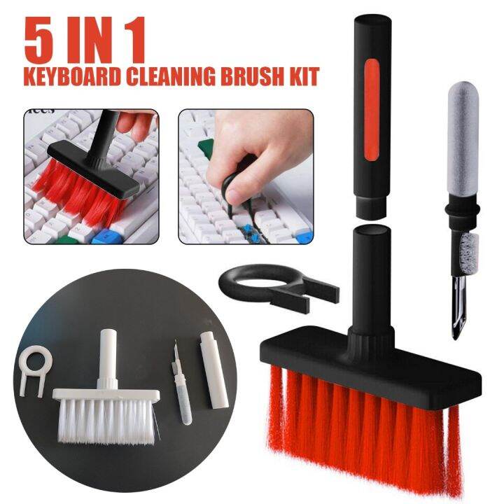 Keyboard Brush 5in1 Keyboard Cleaning Soft Brush MultiFunction Keyboard Cleaner Computer