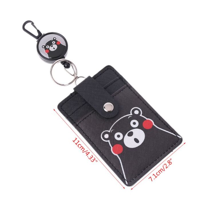 cw-above-cartoon-pu-leather-business-id-credit-card-case-badge-holder-anti-retractable-keychain