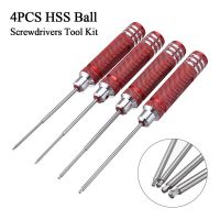 4pcs HSS Ball Screwdrivers Tool Kit 0.05 1/16 3/32 5/64 Inch Screwdriver Repair Tool For Models Of Cars Helicopters Planes