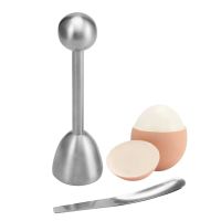 Egg Topper,Egg Cutter,Egg Cracker for Hard &amp; Soft Boiled Eggs,Egg Cutter Topper with Spoon,Stainless Steel Kitchen Gadgets