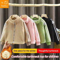 New Childrens Orchid Velvet Jacket for Men and Womens Middle-aged Childrens Autumn and Winter Thickened Warm Top with Vertical Collar