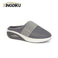 รองรับการกระแทก Slip-On แพลตฟอร์มสำหรับผู้หญิงรองเท้าใส่เดินออร์โทพีดิกส์ผู้หญิงเบาหวานรองเท้าแตะน้ำหนักเบาลิ่มรองเท้าแตะผู้หญิง