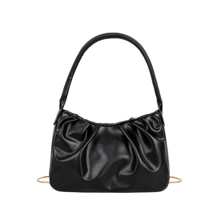 the-single-shoulder-bag-texture-chain-handbag-pu-leather-pleated-handbag-underarm-bucket-bag-leisure-handbag