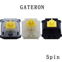 Gateron สวิตช์สีเหลืองนม5พินคีย์บอร์ดแบบกลไกอุปกรณ์เสริมสวิต์ชเกมส์50Gf ความรู้สึกแบบเส้นตรง