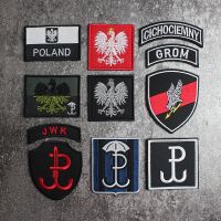 Polish GROM 3D Embroidered Armbands TF-9  Morale Army Fans Badge Armband  patches for clothing  hook &amp;Loop custom patch Adhesives Tape