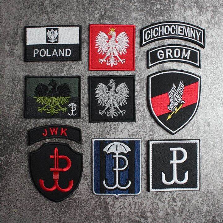 Polish GROM 3D Embroidered Armbands TF9 Morale Army Fans Badge Armband