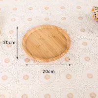 Round Bamboo Serving Storage Tray Tea Pastry Cake Tray Cheese Board Tableware Eco Friendly Wooden Plates Kitchen Tools for Party