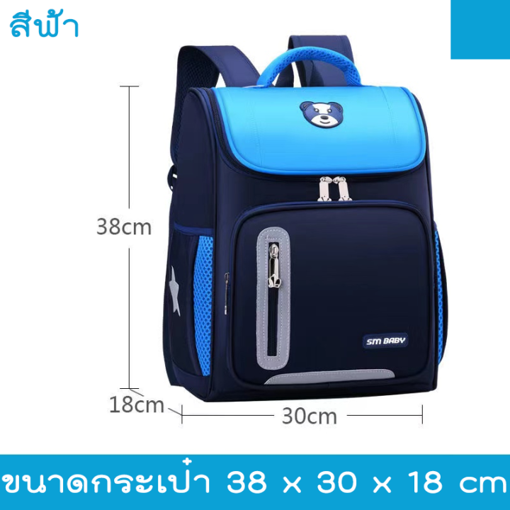 กระเป๋านักเรียน-กระเป๋าเป้-กระเป๋าสะพายหลัง-backpack-กระเป๋าหมี-สามารถกันน้ำและทำความสะอาดได้ง่าย