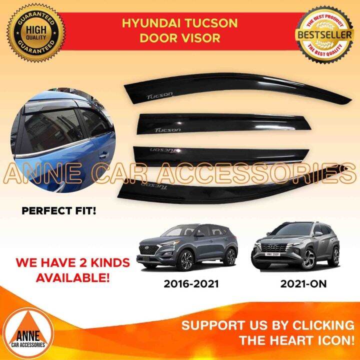 Window Rain Visor for Hyundai Tucson 2016 2017 2018 2019 2020 2021 ON ...