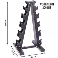 AA【ส่งจากกรุงเทพฯ 】ชั้นวางดัมเบล ทรง A วางได้ 5 คู่ A Frame Steel Dumbbell Rack Stand Weight Rack Stand Dumbbell Weight Storage Tree for Home Gym 5 Pairs 5 Tier