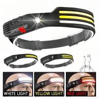 Sensor LED headlamp LED Headlight Rechargeable Camping Head flashlight powerful front led head torch mAh Battery USB