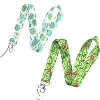 YL407 Cactus Lanyards Key Chain ID Card Pass Gym Mobile Phone USB Badge Key Ring Holder Neck Straps Accessories Phone Charms