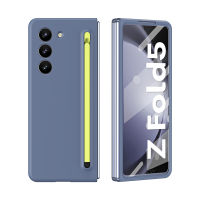 เคส Samsung Galaxy Z Fold5 S-Pen ของแท้สำหรับ Samsung Galaxy Z แบบพับ5 4 Fold5เคสกันกระแทกแบบบางเฉียบเคสโทรศัพท์สำหรับ Samsung Z Fold5 Fold4พร้อมฟิล์มติดเครื่องป้องกันกระจกเทมเปอร์สำหรับ ZFold4 fold5