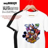 【New】 DISNEY FAMILY T-SHIRT 100%COTTON LENGAN PENDEK PEREMPUAN LELAKI Unisex OVERSIZE HARGA MURAH KAIN LEMBUT