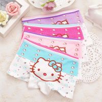 4Pcs/lot Hello Kitty Kids Girls Underwear Cartoon Kawaii Cotton Panties Childrens Baby Children Boxer Briefs Underpants Gifts