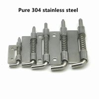 304 Stainless Steel loaded Hinge bisagras Security Spring bolt Barrel Latch for Industrial Welding Distribution Cabinet Hardware Door Hardware Locks M