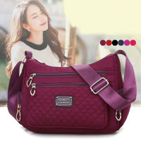 Ladies Shoulder Bag Nylon Shoulder Bag Ladies Waterproof Plaid Shoulder Bag Large Capacity Ladies Handbag