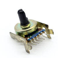 5Pcs 161แนวนอนโรตารี่ Dual Channel เครื่องขยายเสียงเสียง Volume Potentiometer B50K คู่6เท้าจับ10Mm