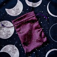 ✎✚☏ Velvet Star Tarots Oracle Cards Storage Bag Runes Constellation Witch Divination Accessories Jewelry Dice Bag