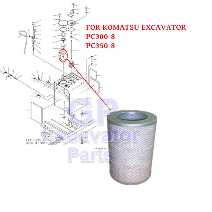 PC300-8 / PC350-8 Hydraulic Excavator Hydraulic Oil Tank Filter