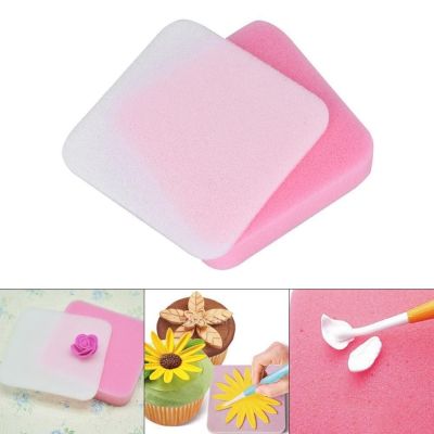 【YF】 2pcs Fondant Cake Foam Pad Decorative Sponge Mat Sugarcraft Flower Modelling Pads For Sugar Craft Deco