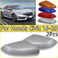 ฝาครอบกระจกมองข้างประตูคู่สำหรับ Honda Civic X 2016 2017 2018 2019 2020ทาสีฝาปิดกระจกมองหลัง