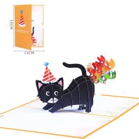 Pop Up Birthday Card 3D Cat Farting Confetti Funny Birthday Card For Husband Wife Friend Cat Lover Greeting Cards Greeting Cards