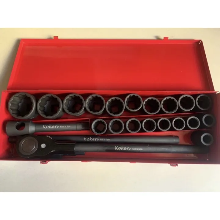 [wrench tools set original japan]KOKEN 3/4”Drive Socket Wrench Set {12 Points/ Flower type & 6
