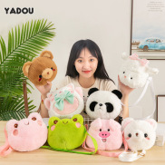 YADOU Children s Plush Bag Toy Bag Rabbit Bear Messenger Bag Doll Bag