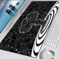 White Black Large Mouse Pad Gaming XL Mousepad Anti-slip Natural Rubber Locking Edge HD Pattern Mousepad for Computer Laptop