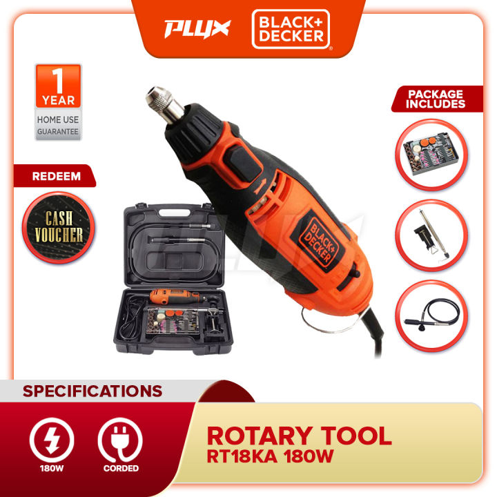 ROTARY TOOL & ACCESSORY BLACK & DECKER 180W RT18KA