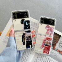 แฟชั่น HOCE เคสโทรศัพท์หมีน่ารักสำหรับ Samsung Galaxy Z พลิก4พลิก3กรณีหมีน่ารักสำหรับ ZFlip3 ZFlip4เคสป้องกัน