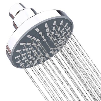 ABS Round Shower Head Sprayer Adjustable Rainfall Wall-Mounted Bathroom Fixture Faucet Replacement Accessories Showerheads