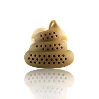 Silicone Tea Filtration Strainer Innovation Faeces Shape Spoof Tea Strainer Nontoxic Innovative Shape Tea Infuser Bag Teapot