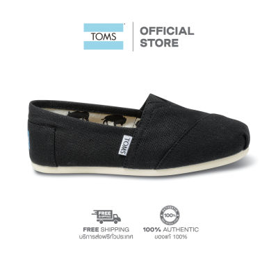 TOMS_ รองเท้าลำลองผู้หญิง แบบสลิปออน (Slip on) รุ่น Classic Black Canvas รองเท้าลิขสิทธิ์แท้