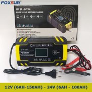 Sạc Ắc Quy Thông Minh FOXSUR 12V-24V 6Ah-150Ah