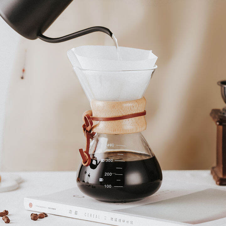 Coffee Dripper Hand Brew Drip Pour Over Chemex Glass Pot Soy Milk Fresh