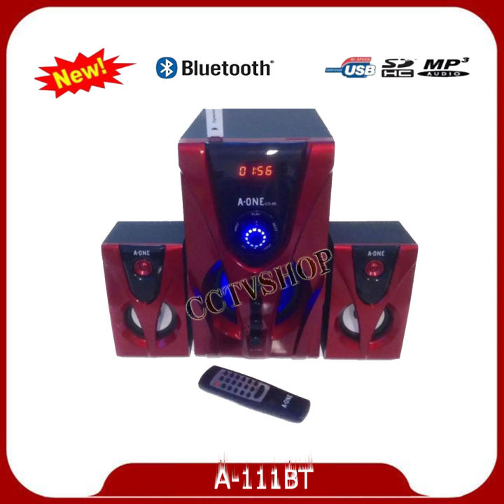 ลำโพงซัพวูฟเฟอร์ บลูทูธ 2.1CH USB/FM/Bluetooth รุ่น A-ONE A-111BT