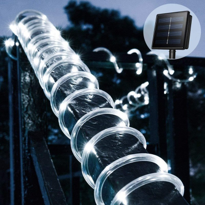 7M 12M LED Solar Powered Rope Strip Lights Tube Rope Garland Fairy Lighting Strings for Outdoor Indoor Garden Christmas Decor