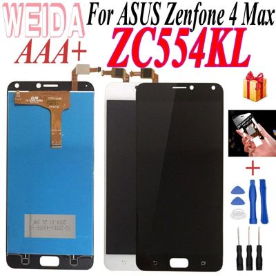 Weida Asus Zenfone 4 Zc554kl สูงสุด X00id X00is ชิ้นส่วนจอสัมผัสแอลซีดีของเครื่องแปลงดิจิทัลหน้าจอเฟรม5.5 "ด้วยเครื่องมือ