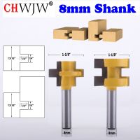 CHWJW 2pc 8mm Shank Mini Tongue Groove Router Bit Set มีดเส้นเครื่องตัดไม้เครื่องตัด Tenon สําหรับเครื่องมืองานไม้